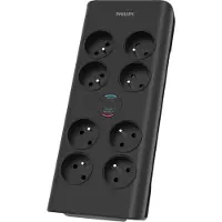 Philips SPN7080BA/60 Limitatore di sovratensione nero 8 prese CA 2 m