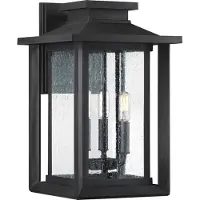 QUOIZEL Applique da esterno Wakefield nera 3xE14x40W in composito, dimensioni: 43,3x27,3x29,9 cm, IP44,