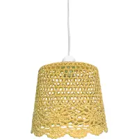 Candellux Lighting Sp. z o.o Lampada a sospensione NONNA bianco-gialla 1xE27x60W in tessuto, dimensioni: 100x27x27 cm, IP20, Candellux