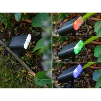 Lutec Faretto da giardino solare a LED orientabile, con rilevatore di movimento e cambio di colore RGB