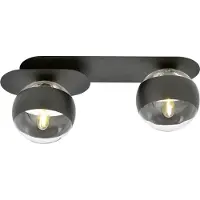 Emibig Lampada da soffitto 2xE14 40W PLAZA 2 NERO/RIGHE 1121/2