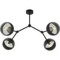 Emibig Lampada da soffitto 4xE14 40W SPACE 4 NERO/RIGHE 1135/4