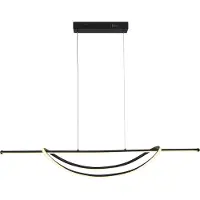 Milagro Lighting Lampada LED a sospensione Ambar, metallo, nero, 4.000 K