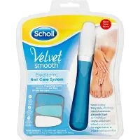 Scholl Velvet Smooth Electronic Nail Care System Kit Elettronico Per La Cura Delle Unghie — Kit elettronico per manicure