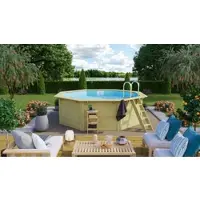 Karibu Piscina in legno modello X1, in legno naturale