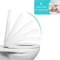 Woltu Sedile WC con meccanismo soft-close, in plastica, soft-close, antibatterico