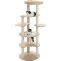 OEM Albero tiragraffi per gatti di grossa taglia, altezza 154 cm, beige