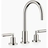 Dornbracht TARA Mélangeur de lavabo à trois trous avec garniture d'écoulement, saillie 165mm, 20713882-08, 20713882-08