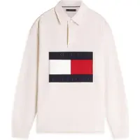 Tommy Hilfiger Flag Rugby Sweatshirt Ivory Petal Taglia: XL | Maglie a manica lunga Outlet | Uomo | Bianco