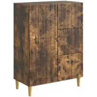 vidaXL Credenza in rovere affumicato 66 x 34,5 x 90 cm in materiale derivato dal legno
