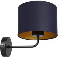 Luminex Applique Soho, cilindrica, blu/oro