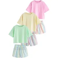 Next Pigiama blu chiaro / giallo chiaro / menta / rosa