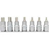 Ks Tools Set di bussole esagonali da 1/2", corte, 7 pezzi