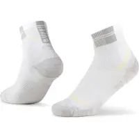 Buff Coolnet Quarter Sock Calze da running (45-47, bianco/grigio)
