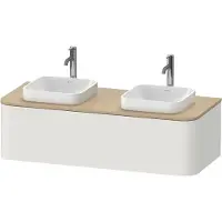 Duravit Happy D.2 Plus Meuble sous-vasque sur console suspendu, 1300x550 mm, 1 tiroir, pour vasque à poser, HP4943B3939, HP4943B3939