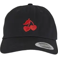Miss Tee Cappello da baseball 'Heart Cherries' rosso acceso / nero / argento
