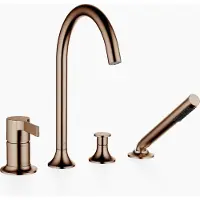 Dornbracht VAIA Mitigeur de bain à 4 trous pour montage sur bord de baignoire ou sur bord de carrelage, saillie 220mm, 27632809-42, 27632809-42