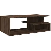 vidaXL Tavolino da caffè marrone aspetto rovere 102x55x35 cm materiale a base di legno