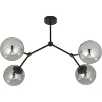 Emibig Lampada da soffitto 4xE14 40W SPACE 4 NERO/GRAFITE 1134/4