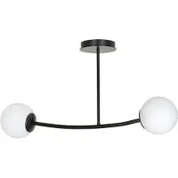 Emibig LAMPADA DA SOFFITTO 2xE14 40W HALLDOR 2 NERA 1024/2