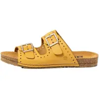 Art per donna. 101271124003_024 Sandali in pelle color senape 0127 Roma (39), Basso, Fibbia, Casual, Giallo