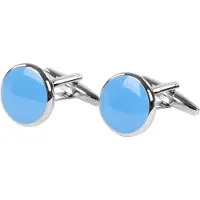 Suitable Gemello da polso rotondo blu NR92 Blu Azzurro