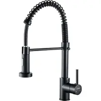 OEM Rubinetto da cucina nero con bocca estraibile | Miscelatore | Tubo flessibile