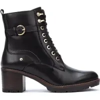 Pikolinos per donna. W7H-8510 Stivaletti neri in pelle Llanes -Altezza tacco 6cm- (38), Nero, 5 a 8cm, Cerniera, Casual