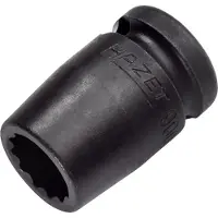 Hazet punta per cacciavite a percussione e a macchina (doppio esagono) 900SZ-14 cava quadrata 12,5 mm (1/2 poll.) profilo di trazione doppio esagono esterno 14