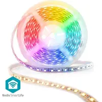 Nedis Smartlife Striscia LED SmartLife | Wi-Fi | Bianco freddo / RGB / Bianco caldo | SMD | 5,00 m | IP21 | 2700 - 6500 K | 960 lm | Android / iOS