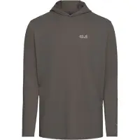 Jack Wolfskin Prelight Suncool Hoody Maglia funzionale Uomo (M, marrone/grigio)