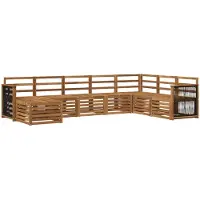 vidaXL Set da salotto da esterno , 6 pezzi, in legno massello di acacia naturale