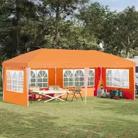 Prolenta Maison Exclusive - Tenda pop-up per feste, dimensioni 574 x 289 x 245 cm, colore arancione