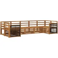 vidaXL Set da salotto da esterno , 6 pezzi, in legno massello di acacia naturale