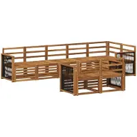 vidaXL Set da salotto da esterno , 7 pezzi, in legno massello di acacia naturale