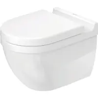 Duravit WC suspendu Starck 3 540mm WC à évacuation verticale, fixation cachée, rimless, blanc, 25270900001, 25270900001