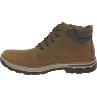 SKECHERS per uomo. 204394 Tronchetto Segment 2.0 Brodgen in pelle marrone (45), Basso, Stringhe, Casual