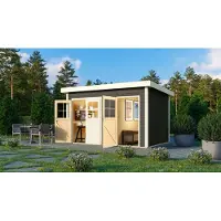 Karibu Casetta da giardino Woodfeeling Tintrup grigio terra; 83140