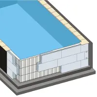 Trend-Pool Set base TrendStone | Piscina rettangolare 600 x 300 x 150 cm | Bianco | Scaletta obliqua a sinistra