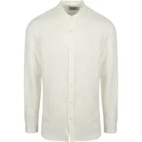 Scotch & Soda Linen Shirt Ls Stand Up Collar Off White Taglia: XXL | Camicie Business Outlet | Uomo | Bianco