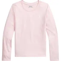 Ralph Lauren per ragazza. 313841122004 T-shirt in maglia di cotone ((M) 8/9años= 136/142cm), Casual, Rosa, Manica lunga, moda per bambi