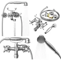 Granitan - Miscelatore doccia - Rubinetto doccia - Miscelatore cromato - montaggio a parete - RETRO