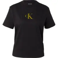 Calvin Klein Ss Classic Foil Ck Tee Khn 001 Black/combo Taglia: M | Maglie Sportivi Outlet | Donna | Nero