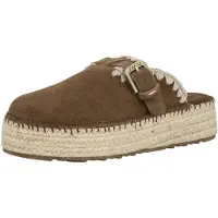 Mou per donna. MU.SW641000A zoccoli in juta, zoccoli in camoscio marrone semplice (41), 3 a 5cm, Nessuno, Casual