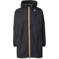 K-way - Giacca lunga antivento impermeabile e comprimibile - Le Vrai 4.0 Eiffel East Black Pure per Uomo in Pelle - Taglia XL - Nero
