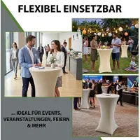 Baumarktplus Copritavolo bar stretch beige tavolo bistrot 80cm