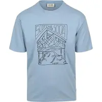 Scotch & Soda Relaxed Fit Logo T-shirt Faded Denim Taglia: L | T-shirt stampate Outlet | Uomo | Blu