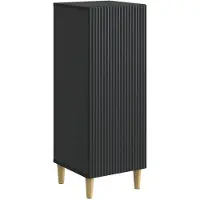 vidaXL Credenza nera 33 x 34,5 x 90 cm in materiale derivato dal legno