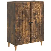 vidaXL Credenza laterale in legno impiallacciato effetto noce, 66 x 34,5 x 90 cm