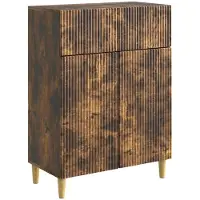 vidaXL Credenza in rovere affumicato 66 x 34,5 x 90 cm in materiale derivato dal legno